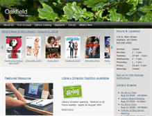 Tablet Screenshot of oakfieldlibrary.org